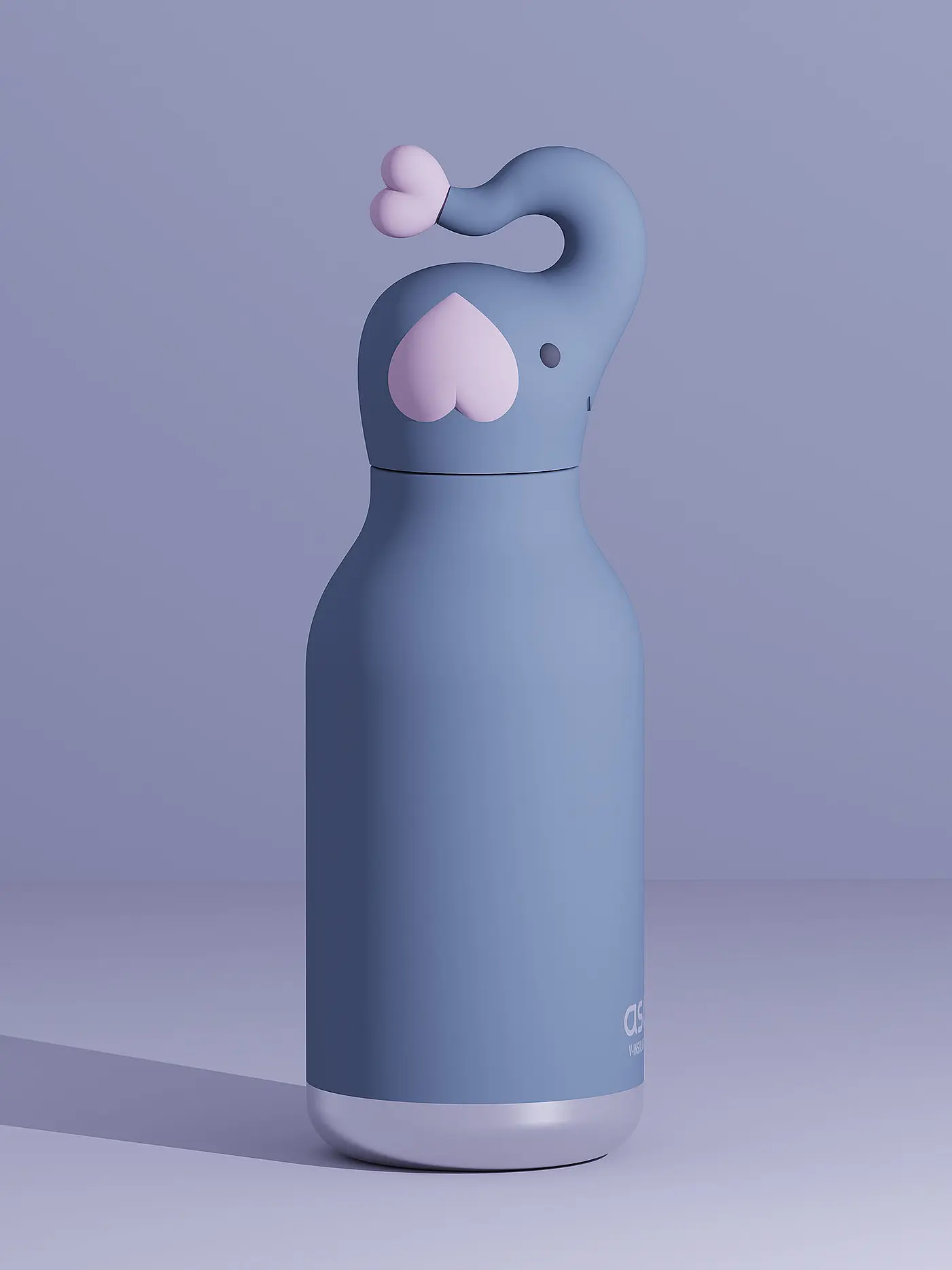 ASOBU | Isolierflasche 460ml EISBÄR weiss | grau